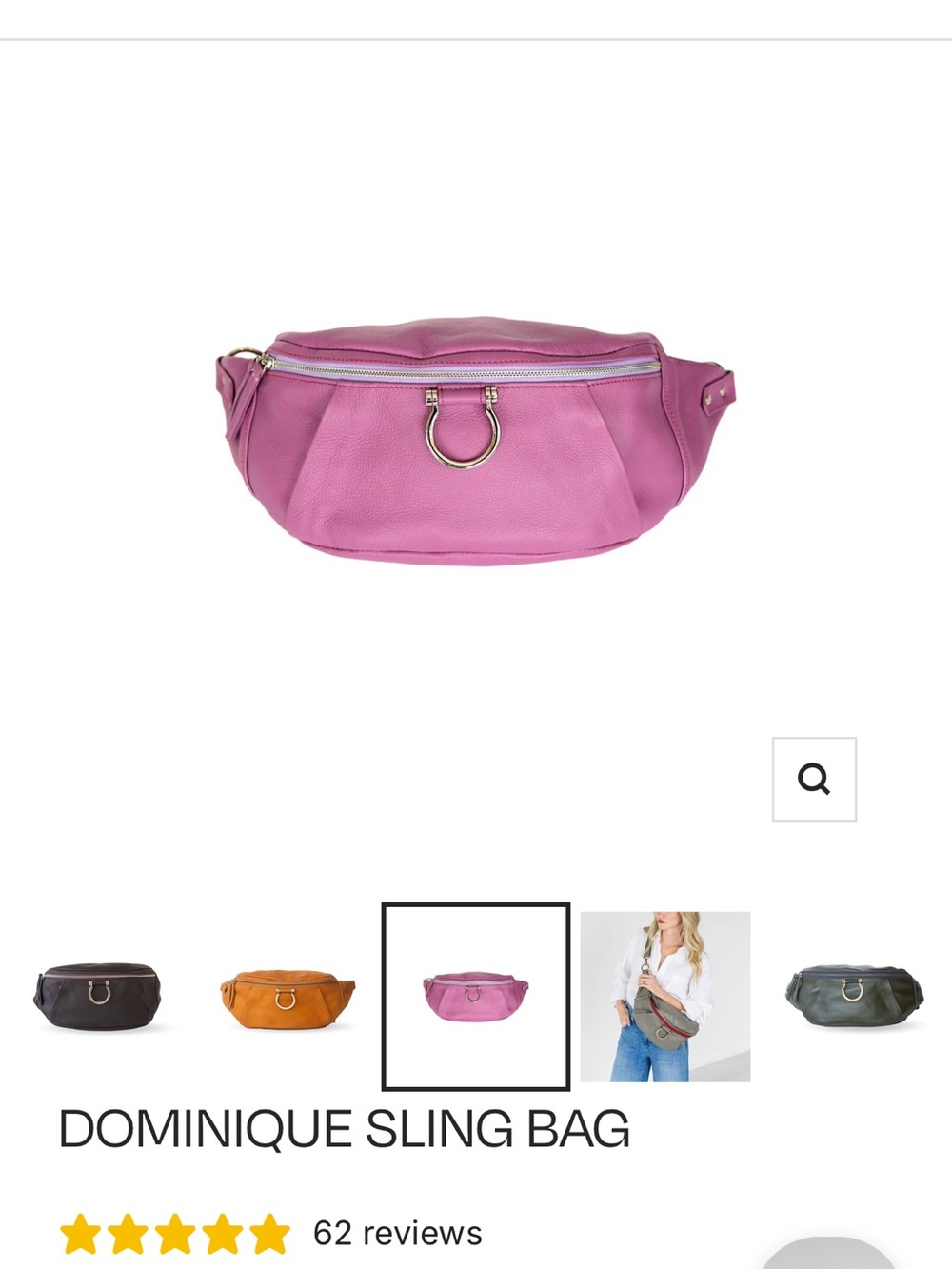 Sapahn Dominique lilac belt bag - Picture 6 of 11